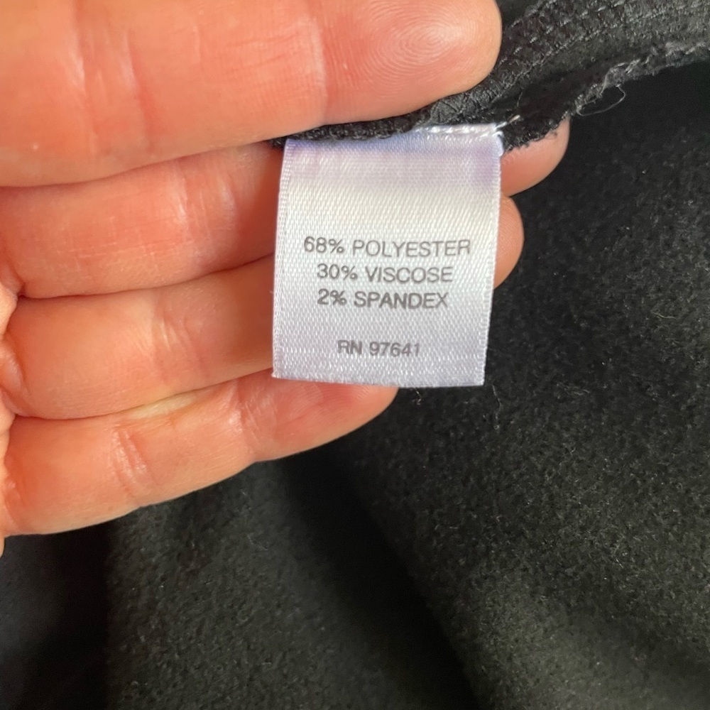 J.Jill Pure Jill Women’s Size Small Fleece Sweatshirt Mid Length Black Jacket - Picture 8 of 11